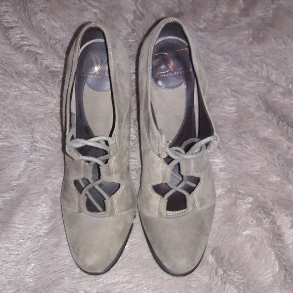 Diane von Furstenberg sude leather heels
